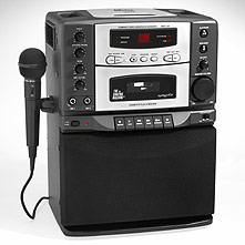 Cheap karaoke machine makes it easy to record your public statement.